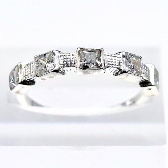 Moissanite 925 Silver Ring - Size 6 - Picture 1 of 1
